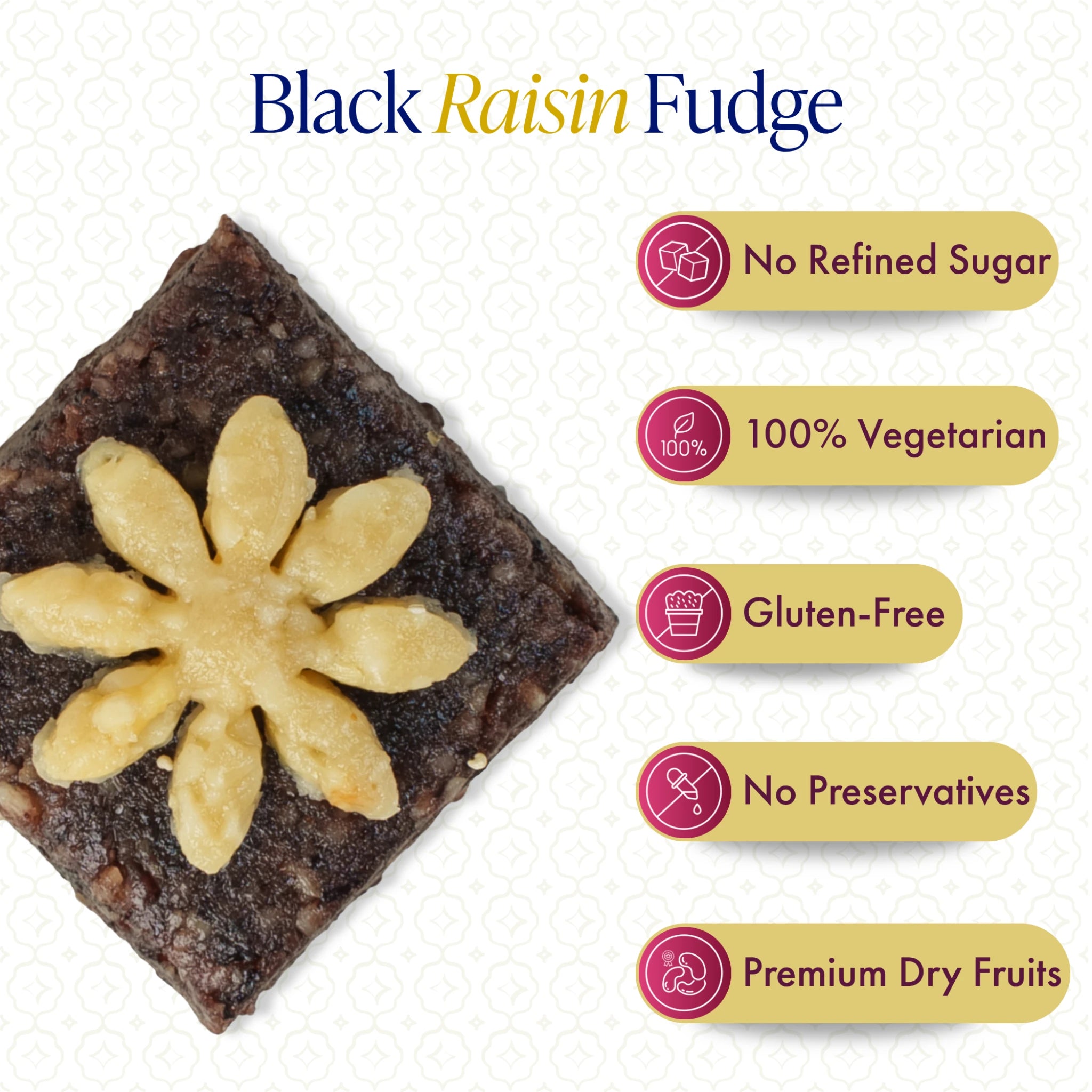 Black Raisin Fudge