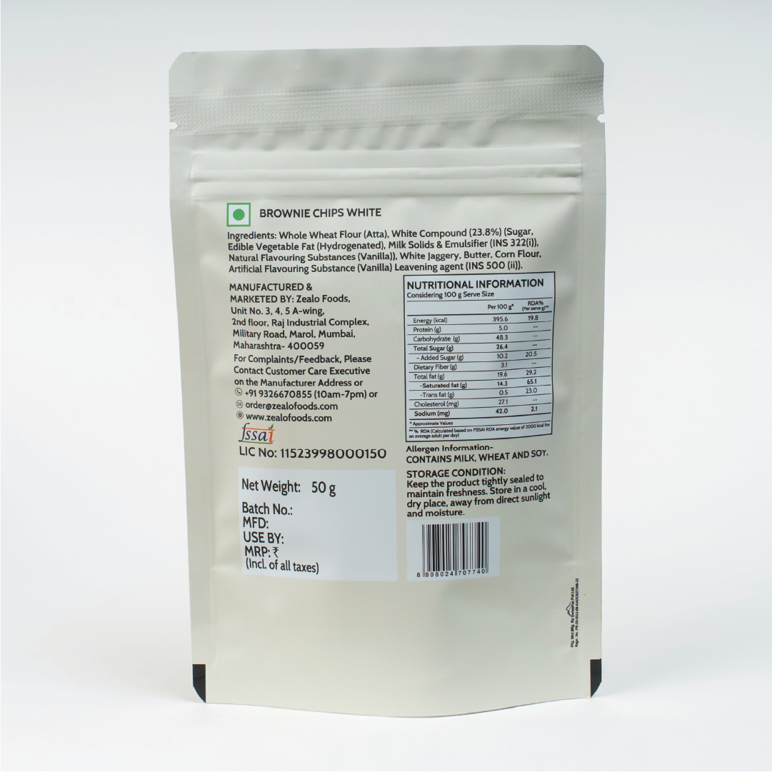 Brownie Chips - White