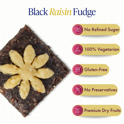 Black Raisin Fudge