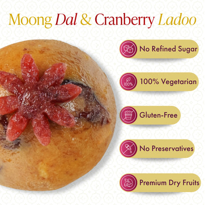 Moong Dal &amp; Cranberry Ladoo
